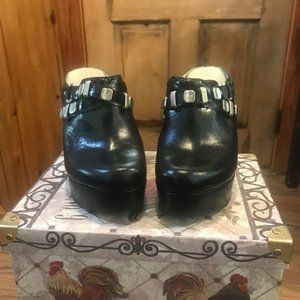 "BERNARDO" BLACK PLATFORM MULES